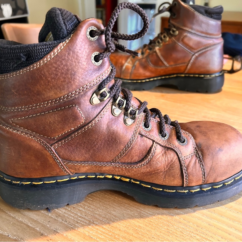 Dr. Martens Brown Leather Men's Boots - Picture 3 of 12